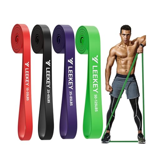 LEEKEY Resistance Bands for Pull Up Assist, Exercise & Workout Bands Set - color: 15-125LBS COLOR
