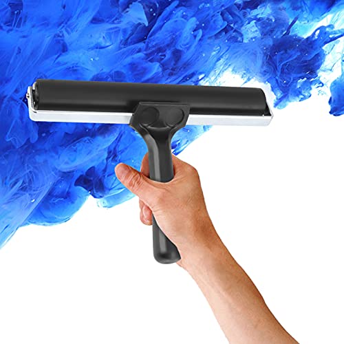 8 Inch Rubber Brayer Roller for Printmaking, Heavy Duty Ink Applicator with Non-Slip Handle
