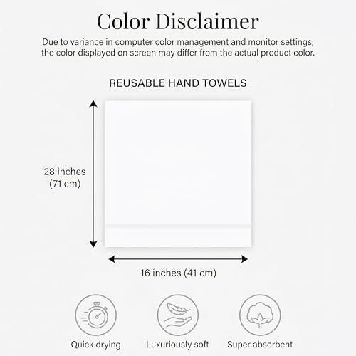 RIVERSIDE 6-Pack Premium Hand Towels Set, 16x28 inches, 100% Ring Spun Cotton, Super Soft, Quicker to Dry and Highly Absorbent, Towels for Bathroom, Kitchen, Gym, Spa, Sage Green - color: Sage Green, size: Hand Towels - 6 Pack