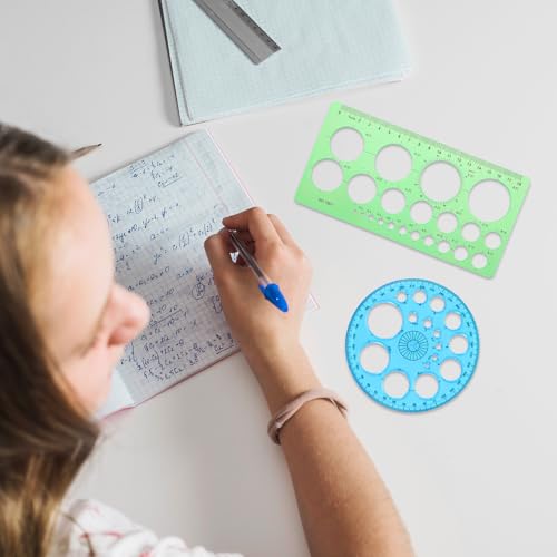 3 Pcs Circle Template, Plastic Circle Stencil for Drawing, Professional Circle Ruler, Small&Medium&Large Multifunctional Circle Drawing Tool for Office, School, Drafting Supplies