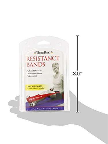 THERABAND Resistance Bands Set, Elastic Bands for Exercise & Physical Therapy, Strength Training for Upper & Lower Body Fitness - size: Beginner Set – 3 Pack, style: Latex