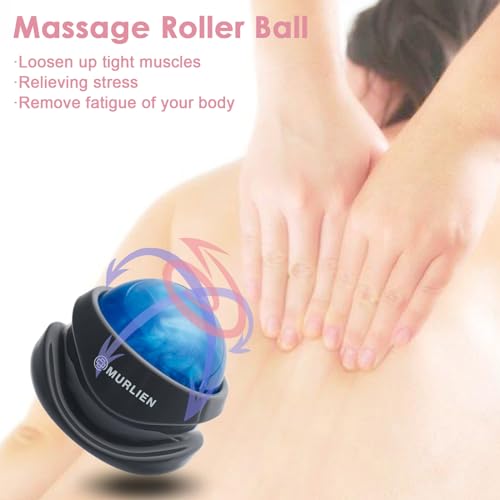 Massage Roller Ball, Tight and Sore Muscles Relief, Manual Massager, Alleviating Shoulder, Arms, Back, Legs, Calves or Muscle Tension | Alleviating Shoulder, Arms, Back, Legs, Calves or Muscle Tension - Blue - color: Blue