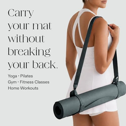 Bala Yoga Mat Straps for Carrying, Lightweight Yoga Mat Sling Holder - color: Charcoal