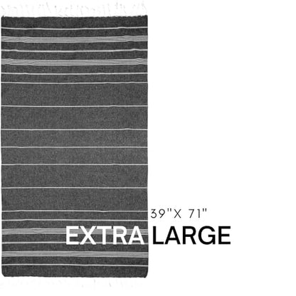BAY LAUREL Turkish Beach Towel with Travel Bag 39 x 71 Quick Dry Sand Free Lightweight Large Oversized Towels Light - color: Black With Red Floral Bag