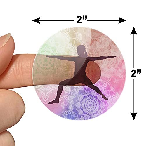 Warrior II 2 Yoga Pose Planner Calendar Scrapbooking Crafting Stickers - color: Clear, size: 18 2" Stickers