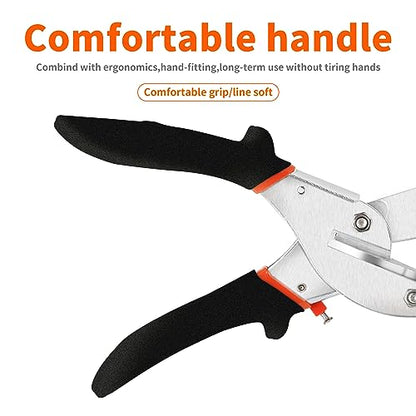 Miter Shears, 45°-135° Adjustable Angle Cutter for Shoe Moulding, Quarter Round and PVC, SK5 Steel Trim Scissors (Tool Only) - size: HD-3101 NB - Shears Without Replacement Blade