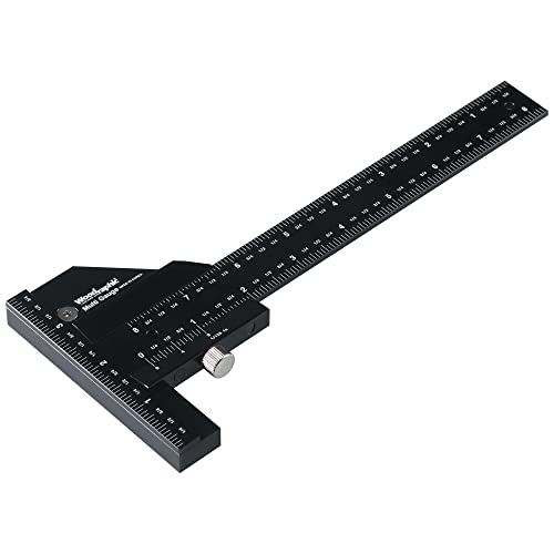 Scriber Gauge 8 Inch – Precision Marking & Measuring Tool for Woodworking, Layout, Joinery, Thickness, DIY – CNC Aluminum Layout Ruler (New Version) - size: 8 Inch