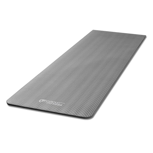 Circuit Fitness by Marcy Non-Slip Multi-Purpose Exercise Yoga Mats with Carrying Strap Multi-Thickness, Multi-Color Options - color: Slate Gray, size: 1/2-inch