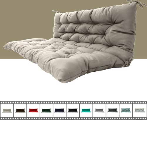 Porch Swing Cushion Three Seat Waterproof, Khaki, 40x60in - color: Khaki, size: 40x60in