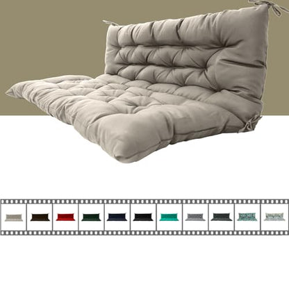 Porch Swing Cushion Three Seat Waterproof, Khaki, 40x60in - color: Khaki, size: 40x60in