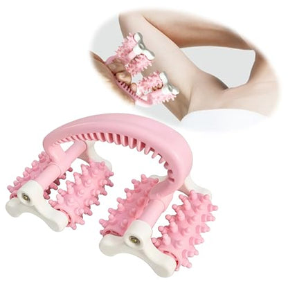 Cellulite Massage Tool,Anti Fascia Release Muscle Cellulite Roller - color: Pink
