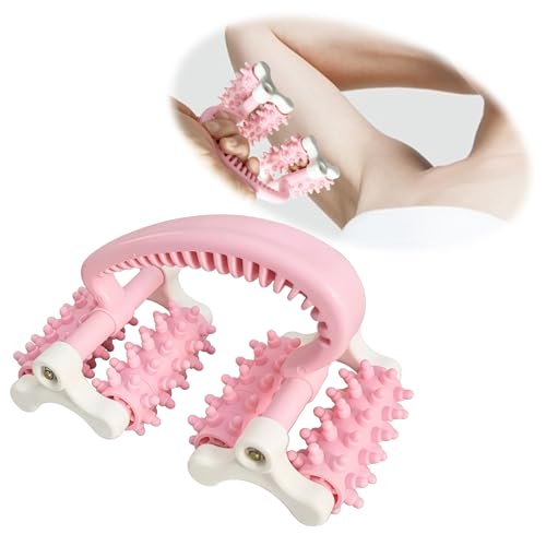 Cellulite Massage Tool,Anti Fascia Release Muscle Cellulite Roller - color: Pink