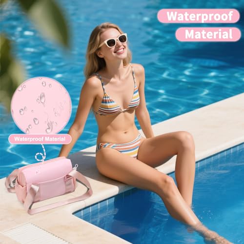 Mini Gym Bag, Small Gym Bag w/Wet Compartment for Women Pink - color: Pink