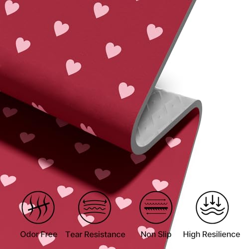 ILILI Suede TPE Yoga Mat, 10mm Thick, 76" x 28" Extra Long with Strap - color: Rose Pink