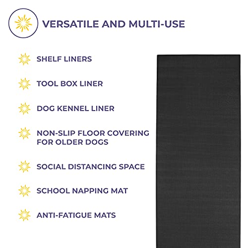 Voyage 5mm Thick Yoga Mat Roll, 50ft x 24in - color: Black