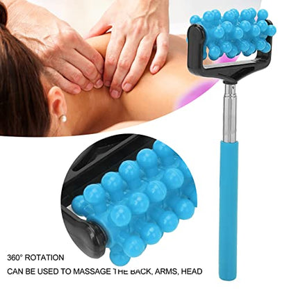 Back Scratchers, Back Massage Roller Massager, Telescopic Roller Massager, Roller Massager Massage ToolsMassage Tools Equipment(Sky Blue)