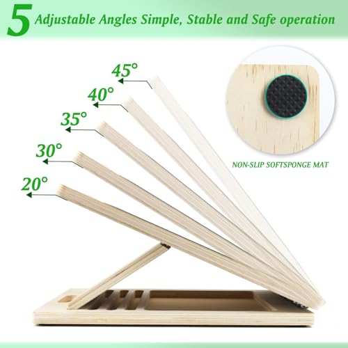 Slant Board for Calf Stretching, Adjustable Portable Wooden Calf Stretcher Incline Board, Balance Beam