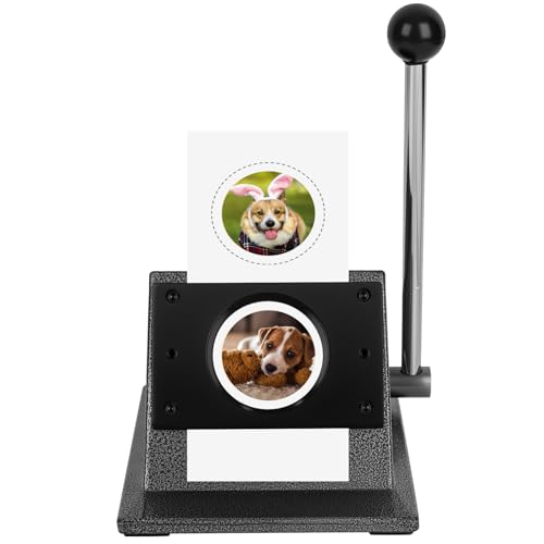 2.74''/69.5mm Button Paper Cutter for Making 2.28''/58mm Badges | Round Metal Graphic Die Cutter for DIY Badges Crafts Keychains Cardstock Photo Paper - size: 69.5mm Graphic Cutter