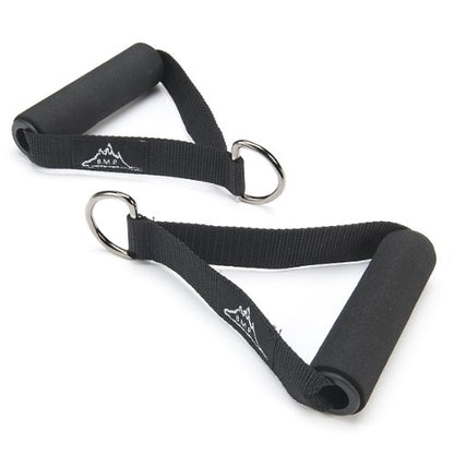 Black Mountain, Heavy Duty Resistance Band Handles, Cable Machine Compatible, Black, 2 Count