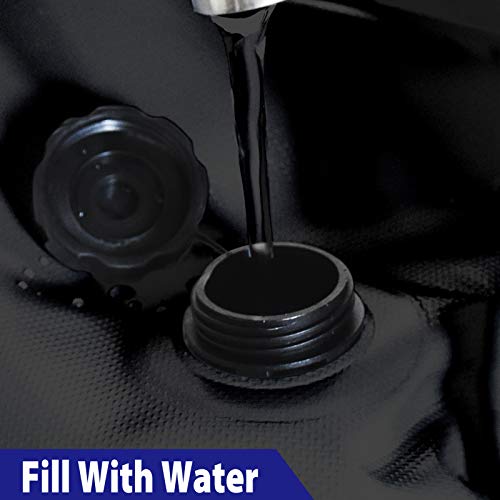Eurmax USA 4-Pack Waterbag Weights,Photography Waterbags for Light Stands and Video Equipments,Heavy Duty Saddlebag for Backdrop Stand,Tripod,Canopy,Umbrella Base,Fishing Chair and Picnic Table(Black) - color: Black, style: Saddle Water