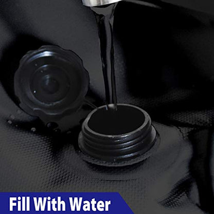 Eurmax USA 4-Pack Waterbag Weights,Photography Waterbags for Light Stands and Video Equipments,Heavy Duty Saddlebag for Backdrop Stand,Tripod,Canopy,Umbrella Base,Fishing Chair and Picnic Table(Black) - color: Black, style: Saddle Water