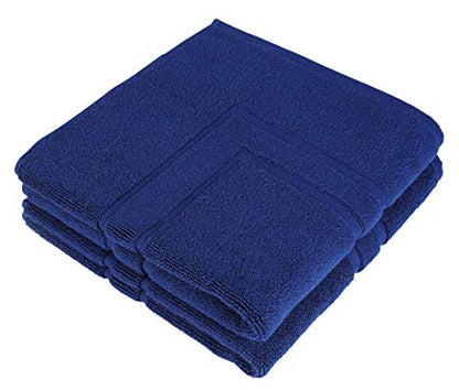 Glamburg Premium Cotton 20x32 inch 2-Pack Bath Mats - 100% Ringspun Cotton - Luxury Hotel & Spa Quality - 800 GSM - Durable Soft Highly Absorbent - Machine Washable - Navy Blue - color: Navy