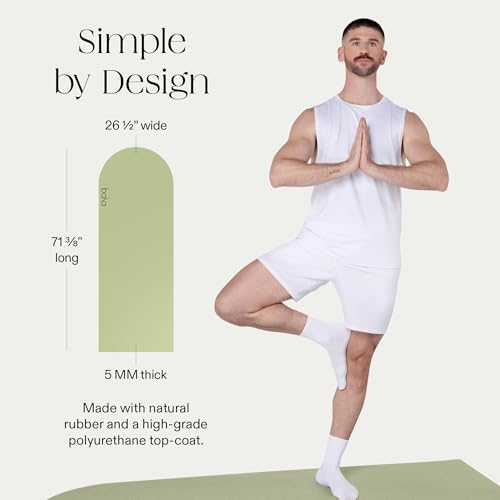 Bala Yoga Mat for Home Gym, Non-Slip Exercise Mat for Home Yoga - color: Sage, style: Mat - 5mm