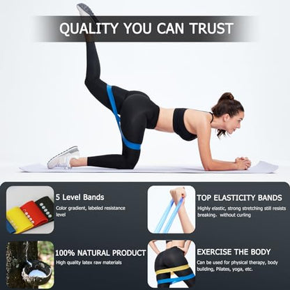 10-Piece Latex-Free Resistance Bands Set with Long and Loop Bands
