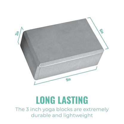3in Foam Bulk Yoga Blocks, 10 Pack - color: Cool Gray