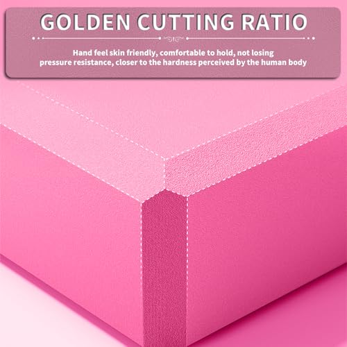 Yoga Blocks 2 Pcs, 9"x6"x3" Yoga Brick Foam Blocks EVA Foam Block Yoga Props Accessories for Yoga Pilates Stretching and Meditation - color: Rose Red