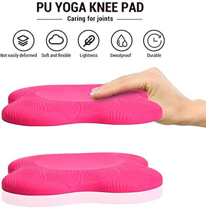 Yoga Knee Pad Cushion Extra Thick for Knees Elbows Wrist Hands Head Foam Yoga Pilates Work Out Kneeling pad - color: rosered