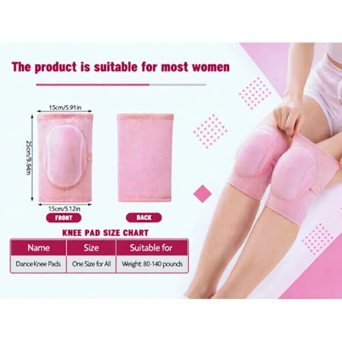 Dance Knee Pads for Women - Knee Sleeve,Kneeling Pad,Silicone Anti-Slip,Soft Fabric,Suit for Dance,Volleyball,Yoga,Fitness