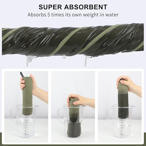 Rainleaf Microfiber Towel Quick Dry Camping & Travel & Gym Towel. Compact - color: Army Green, size: 40.00" x 20.00"