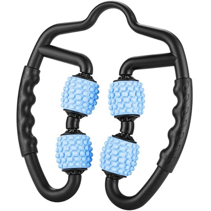 COZLOW Dual Sided Muscle Roller - Cellulite Massager for Arms and Legs - Flexible Massage Tool - Effective Sculpting Massage for Thighs, Butt - color: Blue/Black