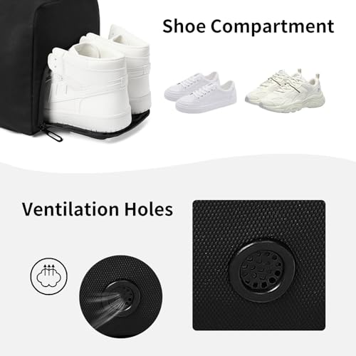 Handbag for Women Yoga Bag Large Capacity Yoga Pad Buckle with Shoe Compartment Water Bottle Sports Gym Bag Travel - color: B01-1 Black