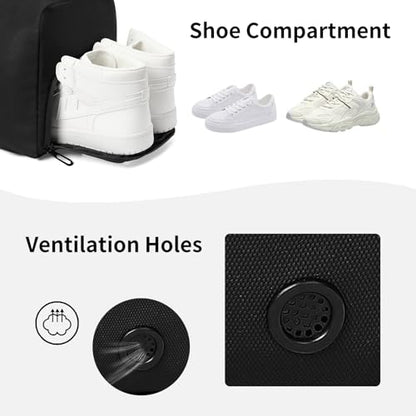 Handbag for Women Yoga Bag Large Capacity Yoga Pad Buckle with Shoe Compartment Water Bottle Sports Gym Bag Travel - color: B01-1 Black