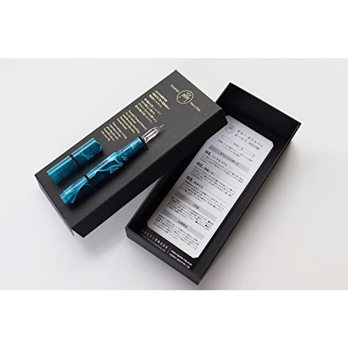 Teranishi Chemical Industry GLAA-PE Guitar Glass Pen with Cap Aurora Peacock Blue - color: peacock blue