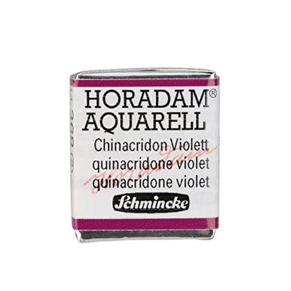 Schmincke - HORADAM® AQUARELL - Finest Artists' Watercolor Paints, 368 Chinacridon Violet, 14 368 044, 1/2 pan - color: 368 Quinacridone Violet