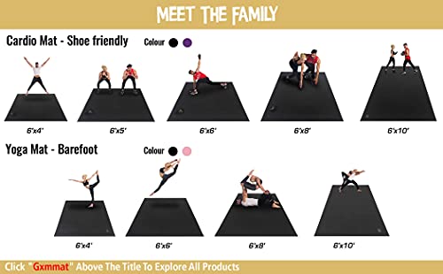 GXMMAT Extra Large Exercise Mat 16'x6'/12'x6'/10'x6'/8'x6'(7mm) - color: Purple Grey, size: 6*8 FT