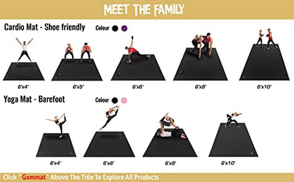 GXMMAT Extra Large Exercise Mat 16'x6'/12'x6'/10'x6'/8'x6'(7mm) - color: Purple Grey, size: 6*8 FT