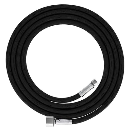 Master Airbrush Premium 6 Foot Nylon Braided Airbrush Hose | Standard 1/8" and Non-Standard 1/4" BSP Adapter Fitting Connectors (Please note one end is 1/4" fitting and is not standard) - size: 6' (1/8" & 1/4" Fittings)