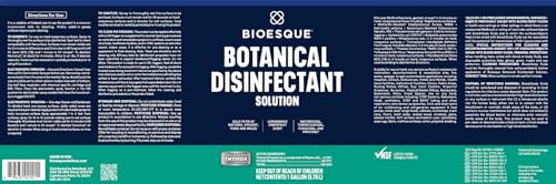 Bioesque Botanical Disinfectant Solution, Heavy Duty Broad-Spectrum Disinfectant, Kills 99.9% of Bacteria, Viruses*, Fungi, & Molds, 1 Gallon (Pack of 4) - size: 4 Gallon