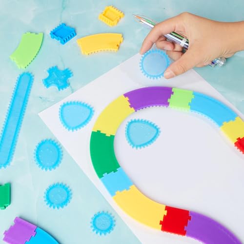 Chivao Spiral Art Kit Circle Stencils Drawing Tool Geometric Ruler,Stylish - style: Stylish