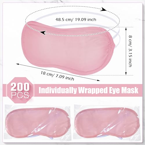 Tarpop 200 Pcs Eye Masks Adjustable Sleeping Mask, Pink - color: Pink