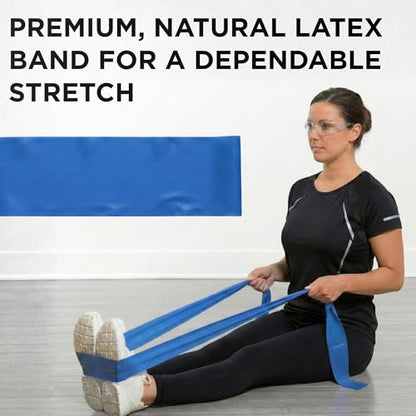 THERABAND Resistance Band, 50-Yard Roll, Latex Elastic Band for Exercise, Stretching, Physical Therapy, Yoga, Pilates, Home Workouts, Cut-to-Length, Color-Coded Levels - color: Blue | Extra Heavy, style: Latex