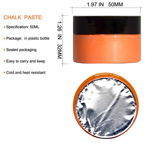 8 Colors Screen Printing Chalk Paste Kit with 4 Squeegees, 50g/Jar Reusable Self-Adhesive Stencil Paint for Wood, Glass, Canvas, Chalkboard, DIY Home Decor Crafts & Art Supplies - color: 8 Pcs Chalk Paste Starter Kit-A