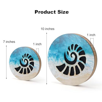 10 Inch Wooden Ocean Wave Drum, Natural Wood Stream Rain Drum, Waterfall Flowing Water Sound Percussion Instrument for Sound Healing, Yoga Meditation, Relaxation, Sound Therapy and Music Performance