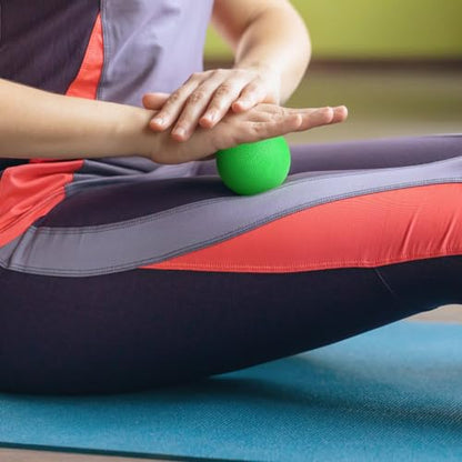 2-Pack Firm Lacrosse Massage Balls (Green&Blue) - color: Green&blue