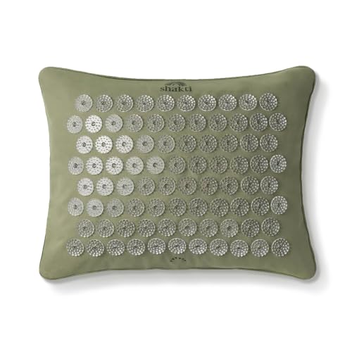ShaktiMat Acupressure Pillow, Neck & Shoulder Relief, Premium Level 1 Tulsi | Relaxation, Massage Muscles, Aid Sleep, Unlock Inner Tension, Similar to Acupuncture, Made with Organic Cotton & ABS spikes - color: Premium-tulsi, size: Level 1