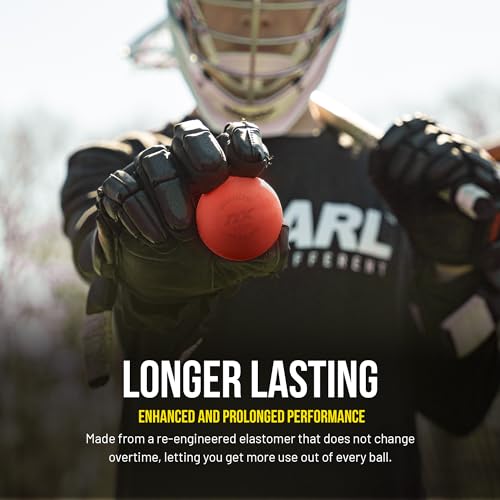 Pearl NX Greaseless Lacrosse Balls by Guardian Innovations - Long Lasting, No-Bounce Balls Perfect for Indoor Play and Practice - size: 3 Pack
